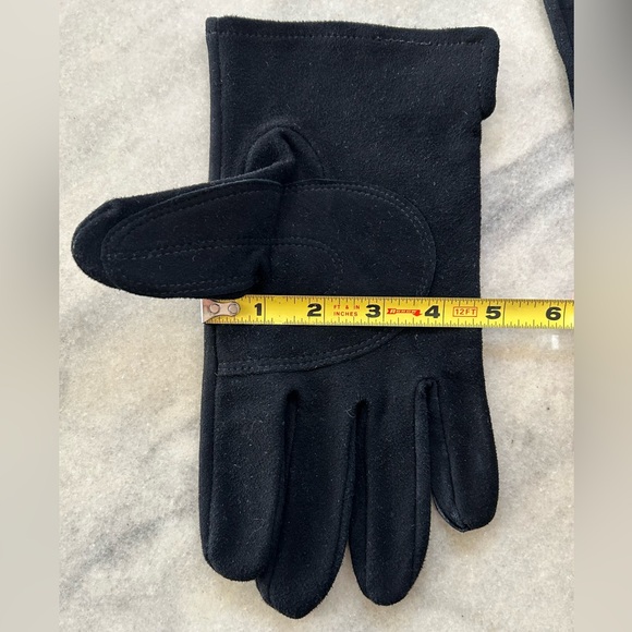Suede leather black gloves men’s unisex unlined NWOT - Picture 5 of 5